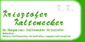 krisztofer kaltenecker business card